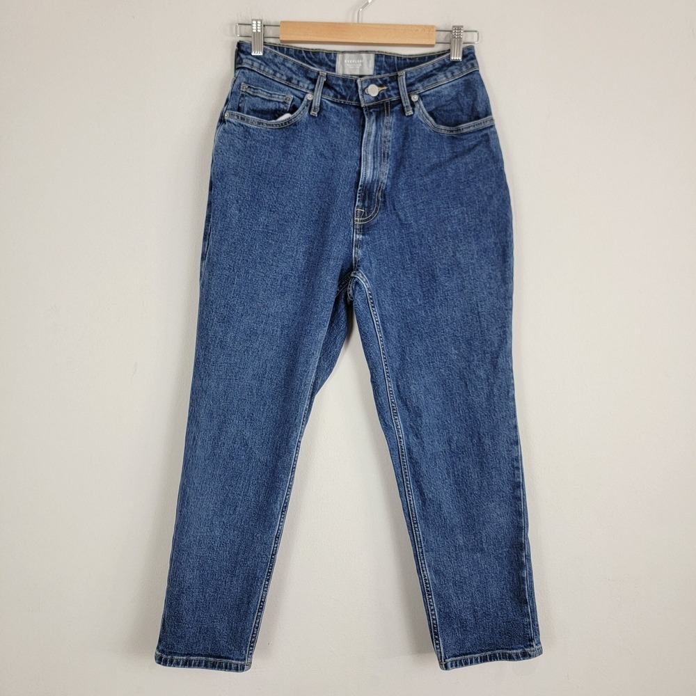 Everlane Jeans Womens‎ 29 Blue Cotton Curvy Cheeky Crop Denim Medium Wash Zip